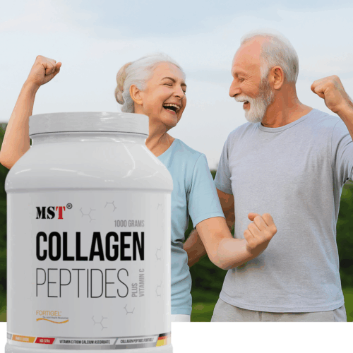 Літня пара радіє здоровим суглобам з продуктом MST Collagen Peptides Plus Vitamin C